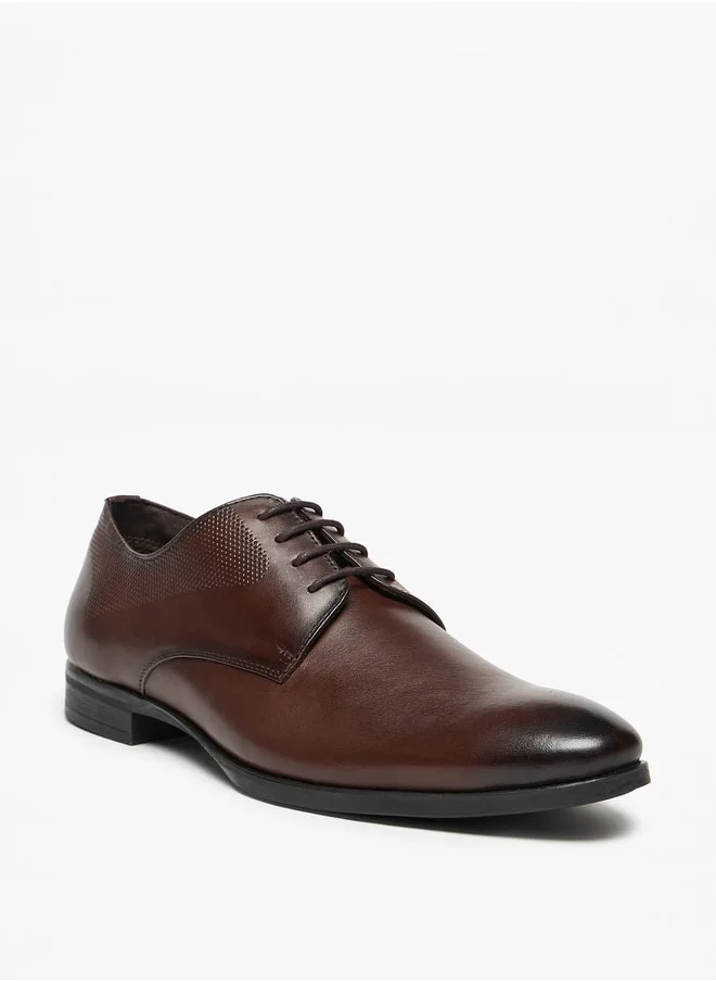 LBL by Shoexpress Solid Derby Shoes with Lace-Up Closure