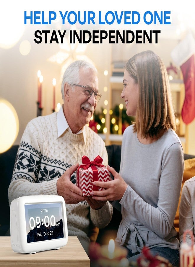 TopLife Talking Alarm Clock for Seniors, Low Vision, Time & Date, Pill Reminder - Image 5