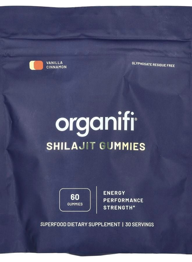 Organifi Shilajit Gummies Vanilla Cinnamon 60 Gummies