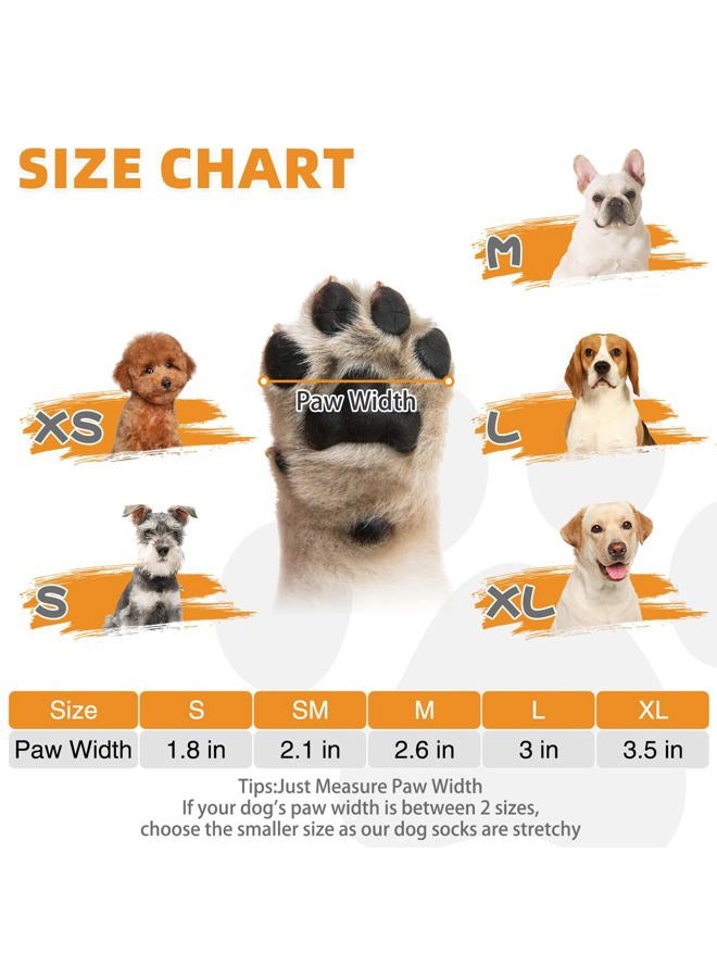 KOOLTAIL Anti Slip Dog Socks to Prevent Licking Paws,Dog Shoes for Hot Pavement, Reflective Traction Control Grip Booties, Dogs Boots & Paw Protector for Hardwood Floors Small Medium Large Senior Dogs - Image 2