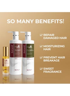Karseell KarseellCollagen Hair Treatment Maca Essence Hair Care Set, Hair Oil Shampoo and Conditioner Set  - Image 4