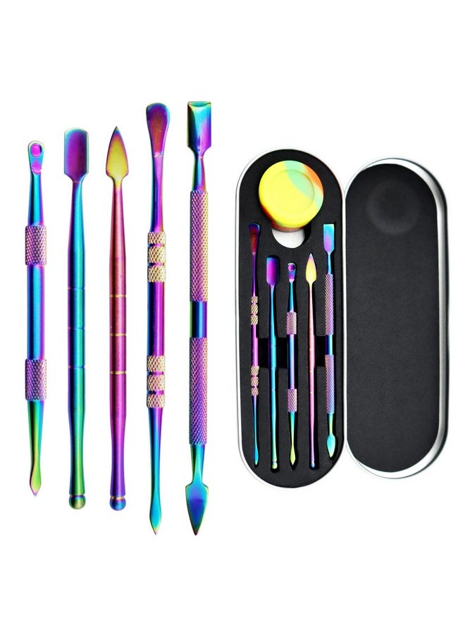 6 Pcs Wax Carving Tool Set With 5 Ml Silicone Container And Portable Metal Case Doubleended Carving Tool Stainless Steel Wax Sculpting Tools For Wood Wax Clay Pottery Rainbow Color - pzsku/ZB4126F97B8BDDAA5631AZ/45/_/1720073880/d608f549-7adb-48e7-8e10-4c0eb6bc2ae6