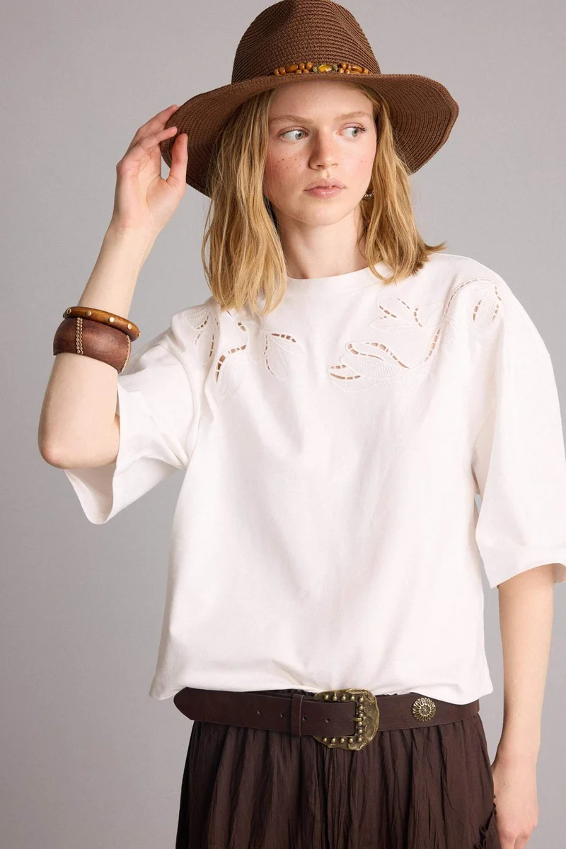 ديفاكتو Manuka x Defacto Boxy Fit Crew Neck Tunic