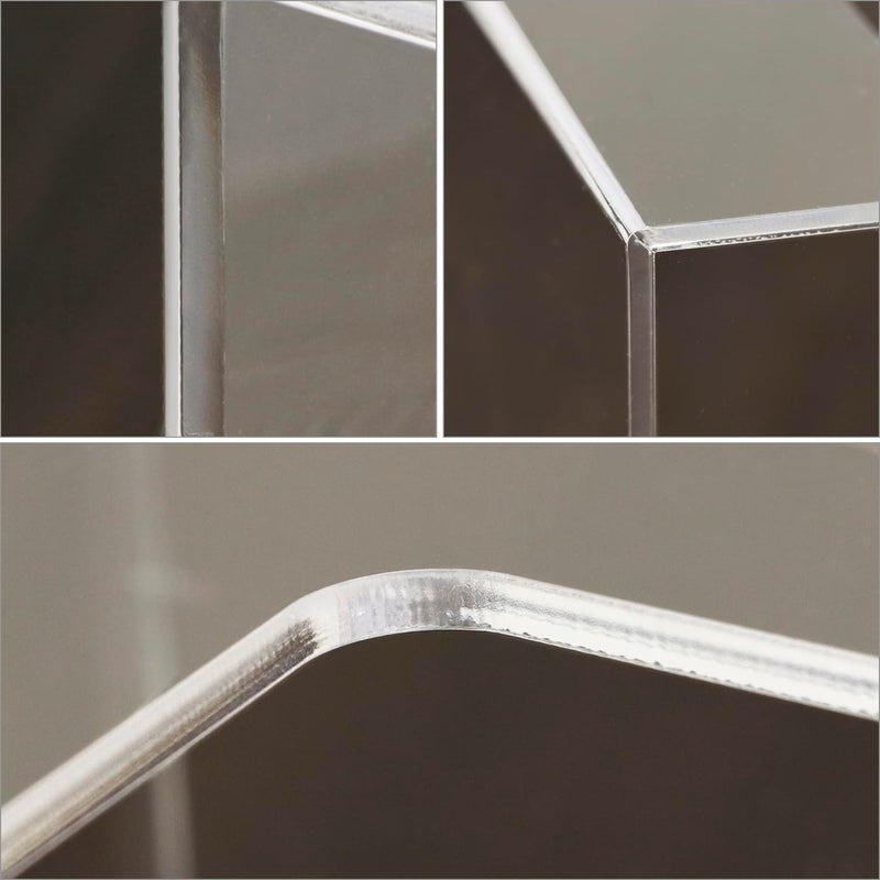 TPGP QWORK Modern Acrylic Tissue Box Cover - White Square Facial Tissue Box for Bathroom and Kitchen - Image 4