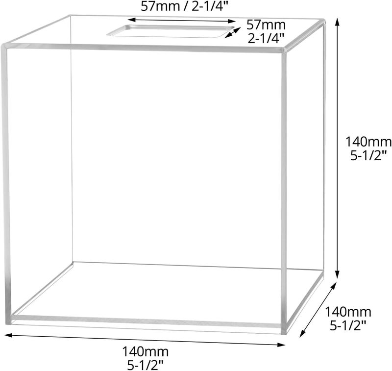 TPGP QWORK Modern Acrylic Tissue Box Cover - White Square Facial Tissue Box for Bathroom and Kitchen - Image 2