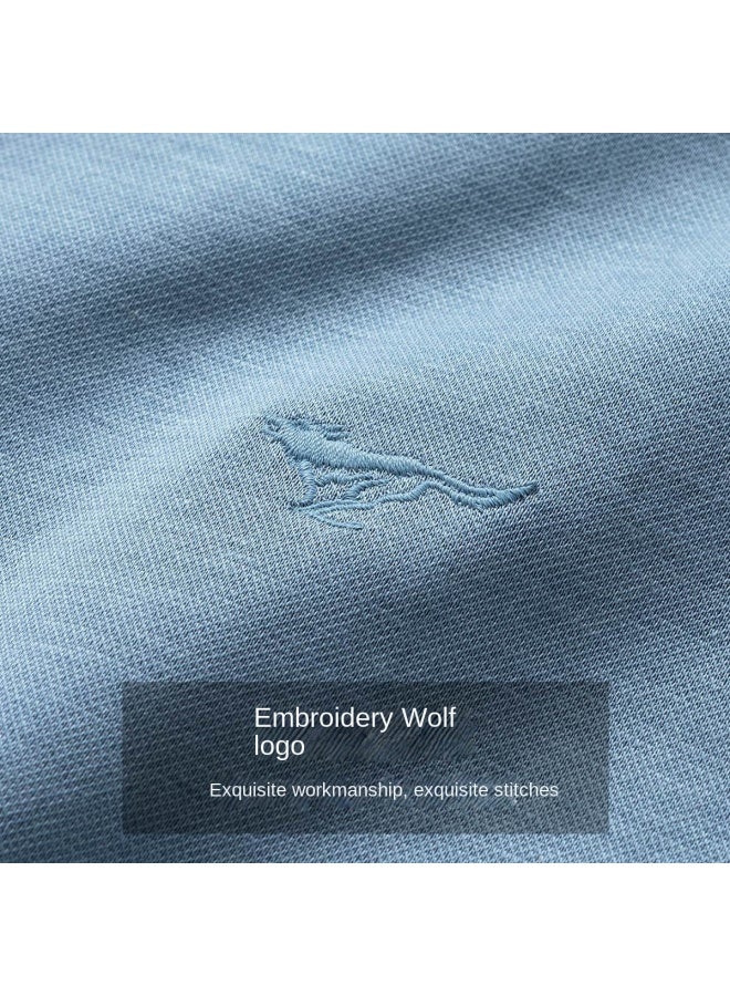 Septwolves Comfortable And Breathable】summer Casual Breathable Solid Color Cool-touch Short-sleeve Polo Shirt - Image 4