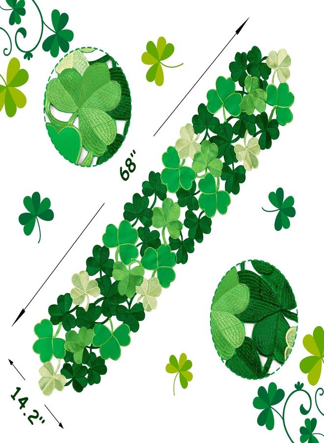 luck sea St Patricks Day Decorations Table Runner - Saint Patrick/St Pattys/Irish/Shamrock Embroidered Indoor Decor Party Supplies - Image 4