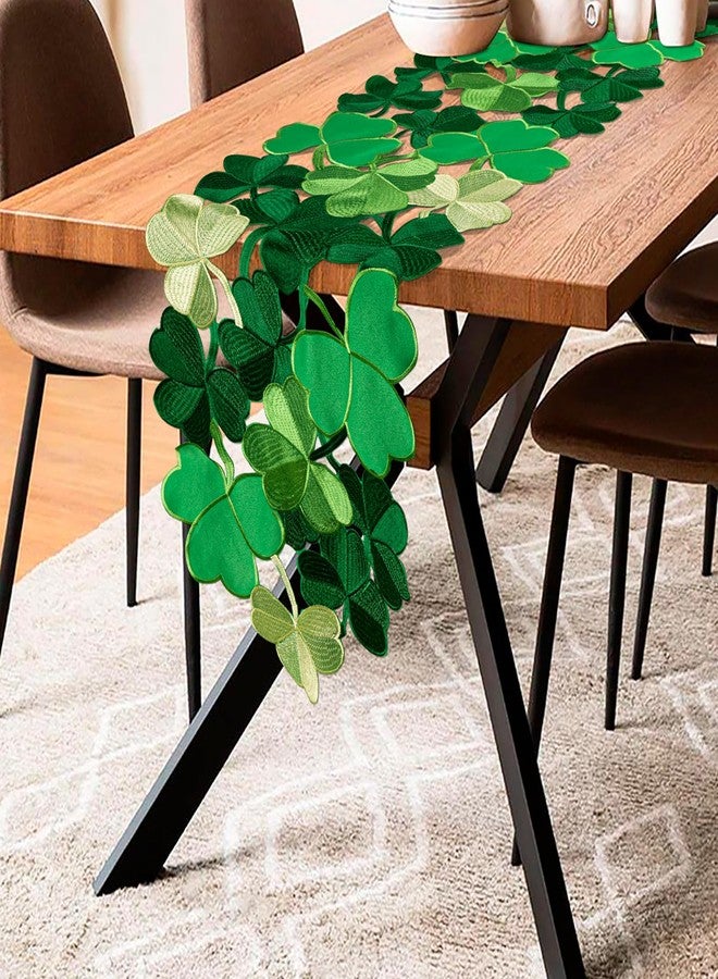 luck sea St Patricks Day Decorations Table Runner - Saint Patrick/St Pattys/Irish/Shamrock Embroidered Indoor Decor Party Supplies - Image 2