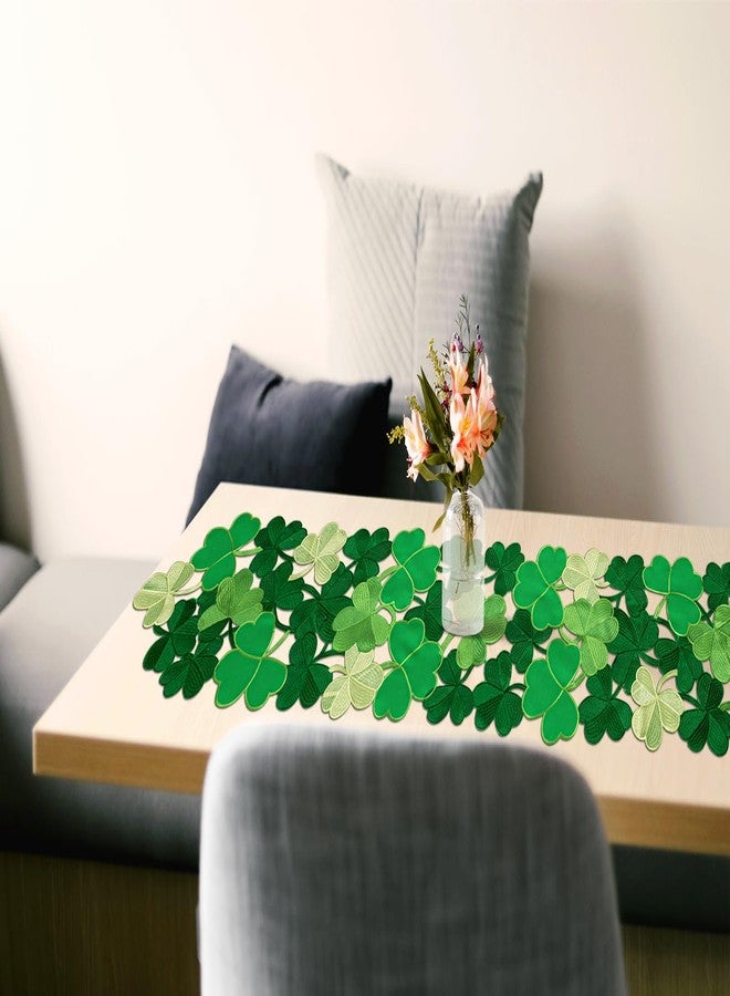 luck sea St Patricks Day Decorations Table Runner - Saint Patrick/St Pattys/Irish/Shamrock Embroidered Indoor Decor Party Supplies - Image 3