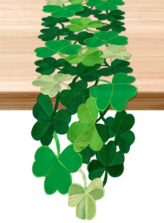 luck sea St Patricks Day Decorations Table Runner - Saint Patrick/St Pattys/Irish/Shamrock Embroidered Indoor Decor Party Supplies - Image 1