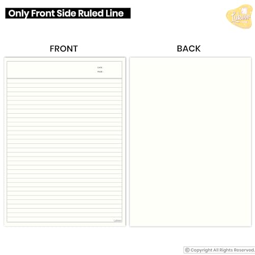 Lakeer A4 Ruled Paper Ivory Color -100 GSM, Pack of 100 | for Project, Assignment, Practical, Homework and Etc. - Image 3
