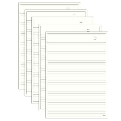 Lakeer A4 Ruled Paper Ivory Color -100 GSM, Pack of 100 | for Project, Assignment, Practical, Homework and Etc. - Image 1