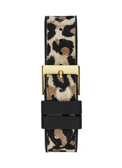 GUESS Animal Print Genuine leather/Silicone Strap\Chocolate Brown Dial\Gold Tone Stainless Steel Case  - Image 3