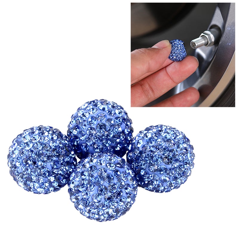 8 pcs Crystal Car Tire Caps Shining Caps Car ( ) - Image 3