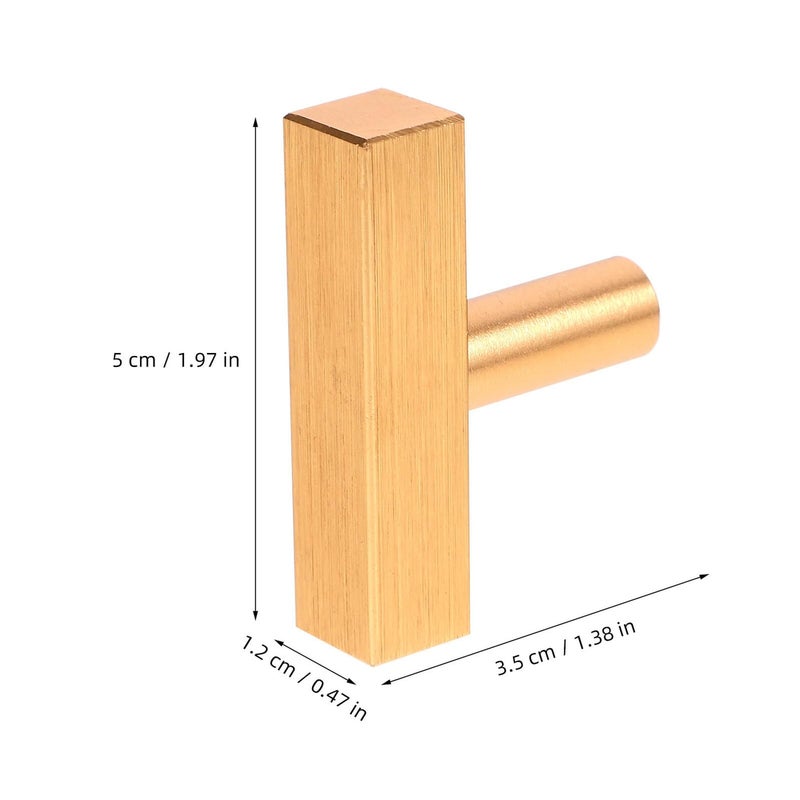 Gold Square Cabinet Drawer Pulls Handles for Wardrobe Kitchen Cupboard Hardware 5pcs - Image 3
