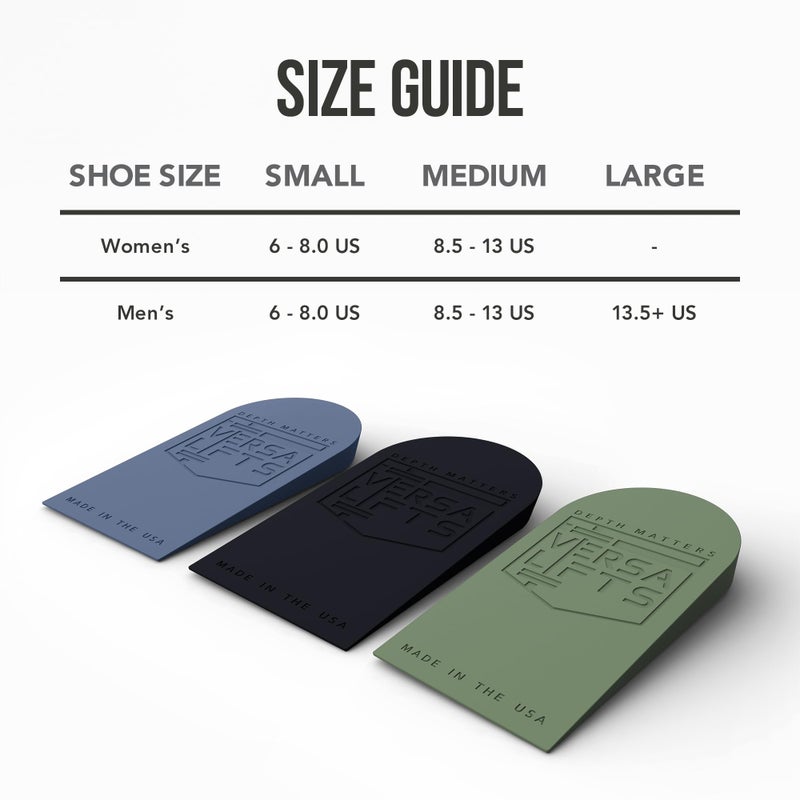 VersaLifts V2 Strength™ Heel Lift Inserts (Pair) (Medium) - Ideal for Bodybuilding, Olympic Lifting, Squats, Leg Press - Image 2