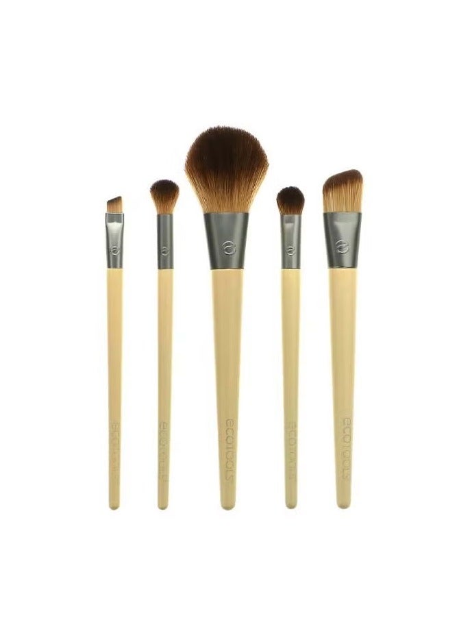 EcoTools, Start The Day Beautifully Brush Set, 5 Piece Set & Storage Tin