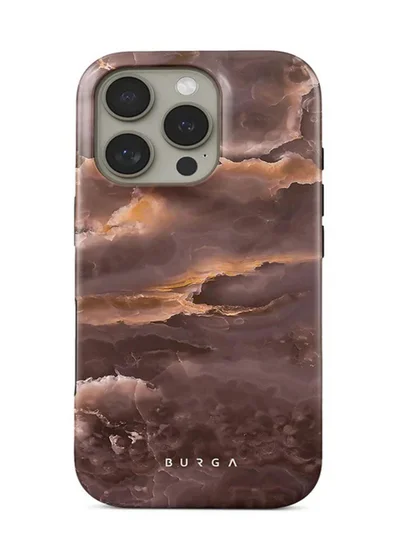 BURGA Premium BURGA Case Compatible with iPhone 16 Pro - Hybrid Dual-Layer Hard Shell + Silicone Protection - Firewood Design - Scratch-Resistant Shockproof Cover