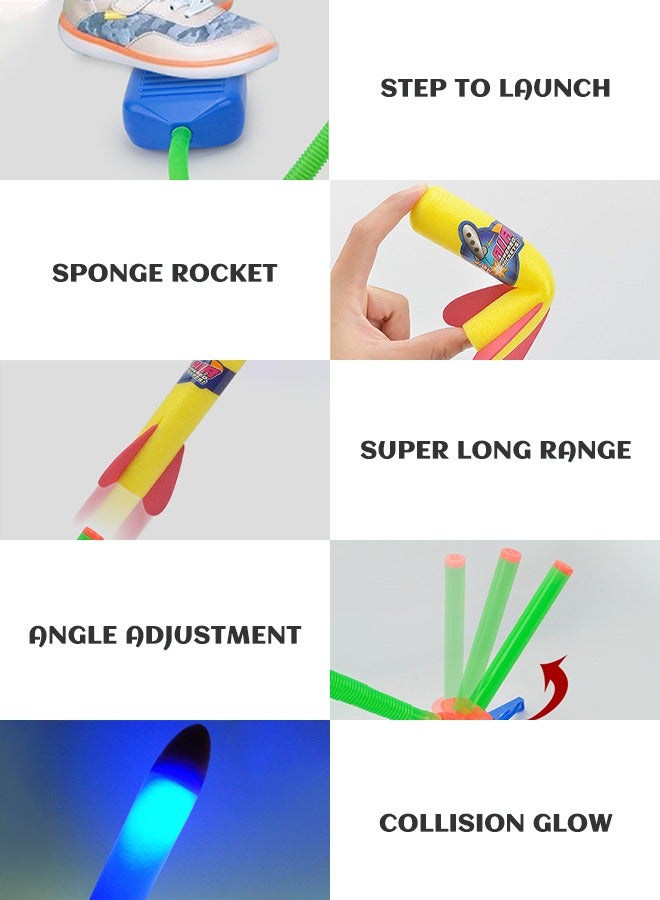 DURKU Long-Lasting Children's Rocket Launcher Set with 6 Foam Rockets-Powered by Air - Image 4