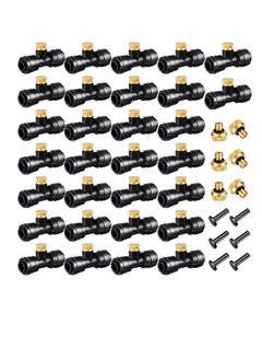 KASTWAVE Misting Nozzles, KASTWAVE Kit Include Water Misting Nozzle Tees Thread 1/4 Inch and Brass Orifice Nozzle with Black Plug for Outdoor Spray Cooling System (72 Pieces in Total)  - Image 1