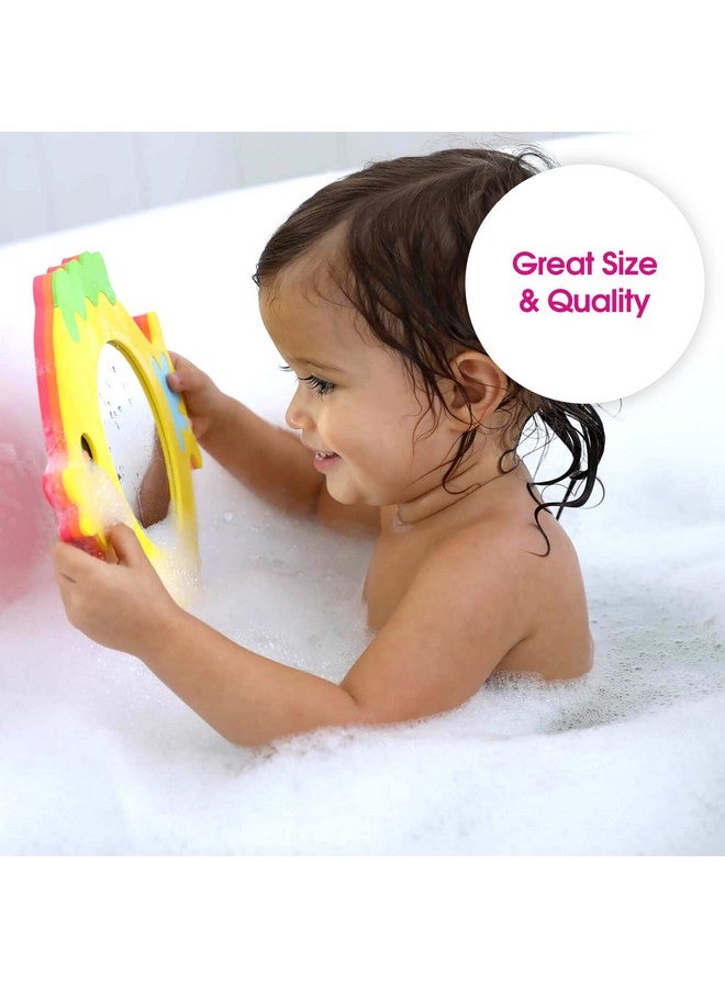 Edushape Magic Mirror Shapes, Fish - Bath Foam Toys with Mirror - Stick-On, Removeable - Toddlers 1-3 - Cause, Effect, Cognitive Skills - Image 3