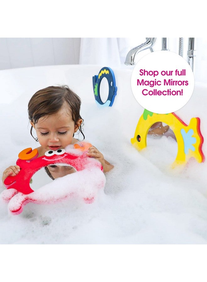Edushape Magic Mirror Shapes, Fish - Bath Foam Toys with Mirror - Stick-On, Removeable - Toddlers 1-3 - Cause, Effect, Cognitive Skills - Image 4