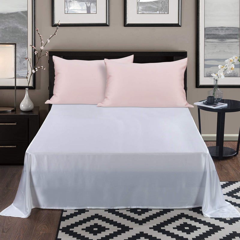 ALASKA BEAR 200% Good for You Silk Pillowcase for Hair and Skin Care Soft Pillow Case with Random Color Scrunchie Gift Set King (1pc, Soft Pink) - Image 5