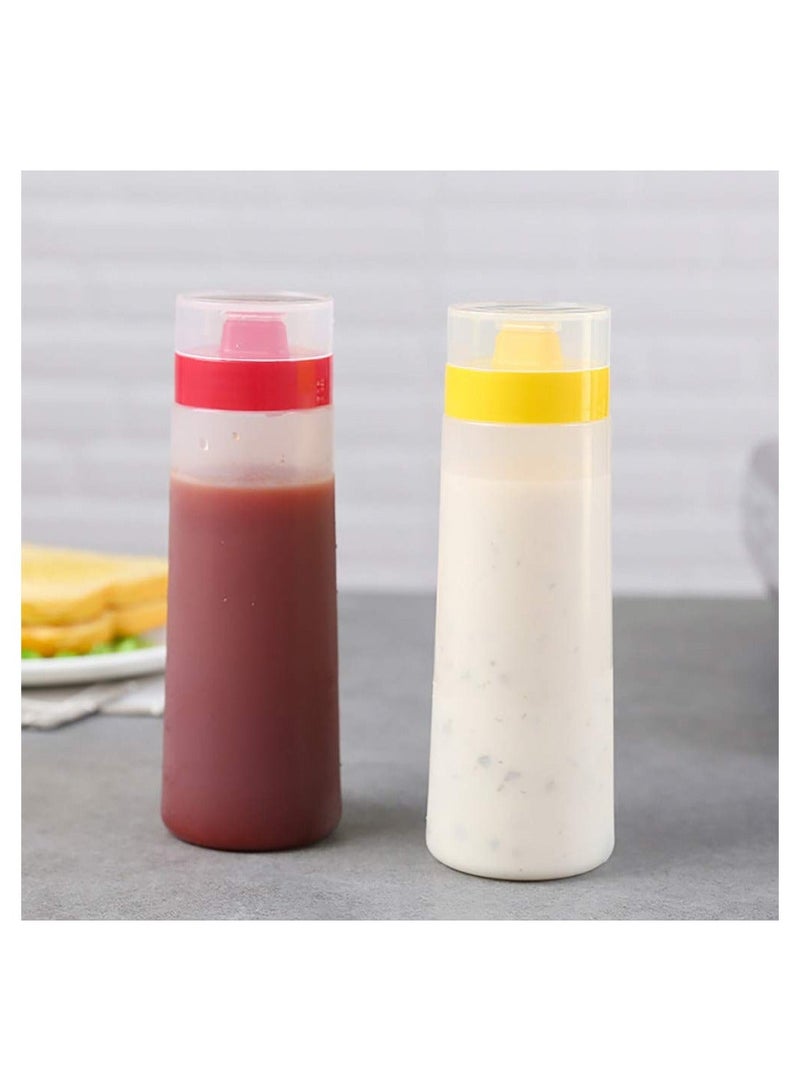 Squeeze Bottles, 2 Pack Porous Squeeze Bottles, Leak Proof Refillable Condiment Container for Kitchen Use, Squeeze Bottles for Sauces, Salad Dressings, Top Dispensers for Ketchup Mustard  - Image 2
