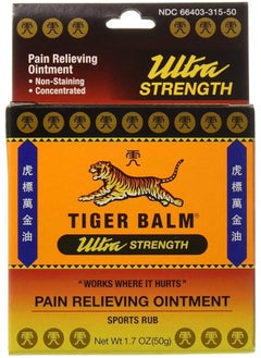 Tiger Balm Pain Relieving Ointment, Sports Ultra, 50g – Professional Size – Sports Rub Ultra Strength – Relief for Hand Arthritis – Tiger Balm Ultra – 3 Pack  - Image 3