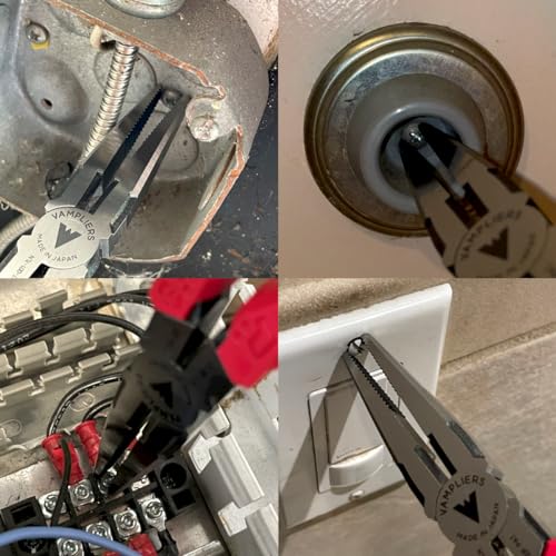 VAMPLIERS 7.5" Stripped Screw Extractor Needle Nose Pliers. Made in Japan. Time-Saving Long Nose Screw Removal Plier for Removing Damaged Fasteners in Confined Spaces. - Image 5