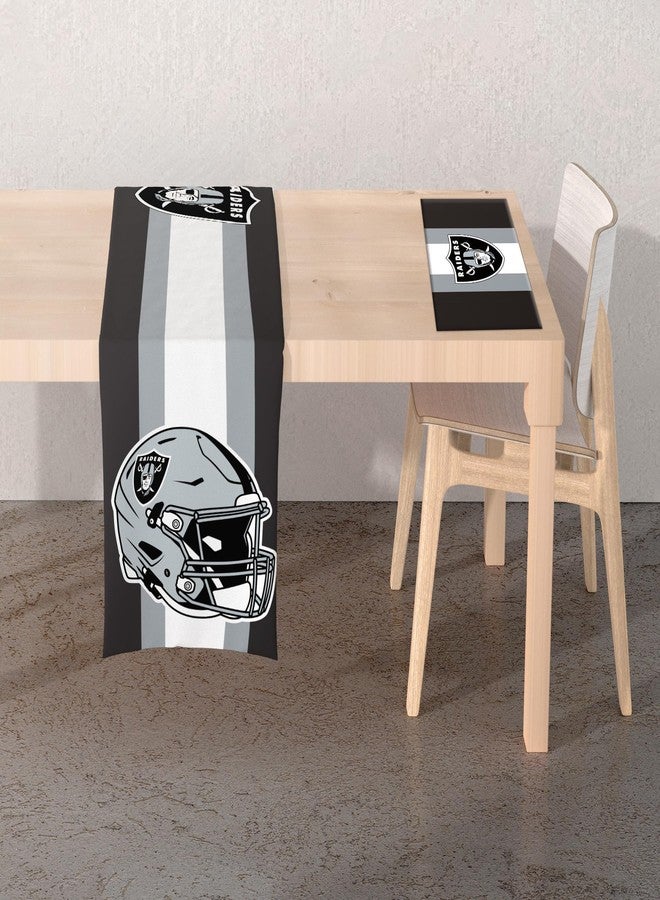 Proformance Home NFL Las Vegas Raiders Big Logo Repeat 2-Sided Place Mat & Table Runner Set - Image 2