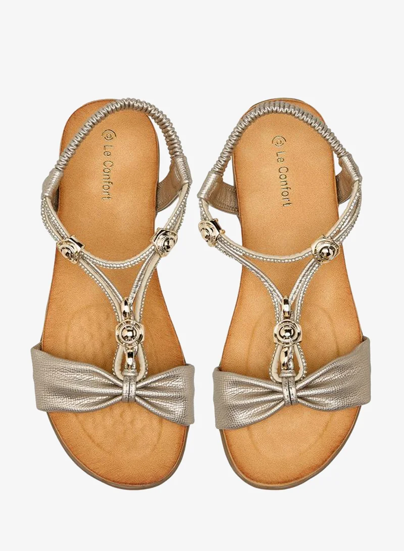 لو كونفورت Women Metallic Accent Strap Sandals