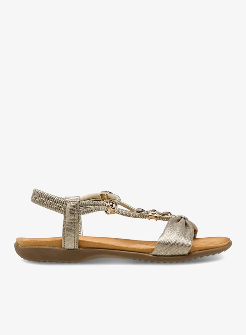 لو كونفورت Women Metallic Accent Strap Sandals