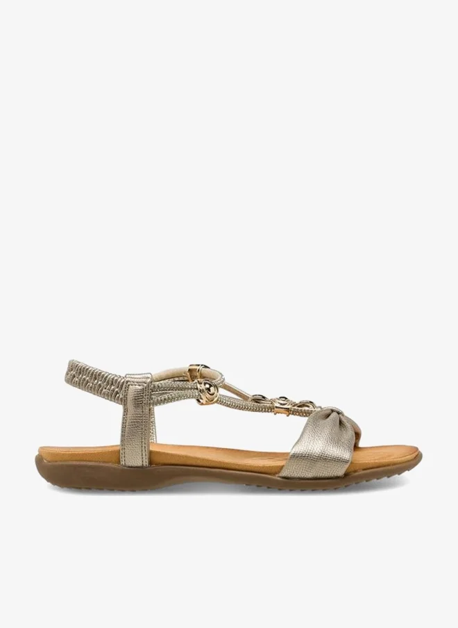 لو كونفورت Women Metallic Accent Strap Sandals