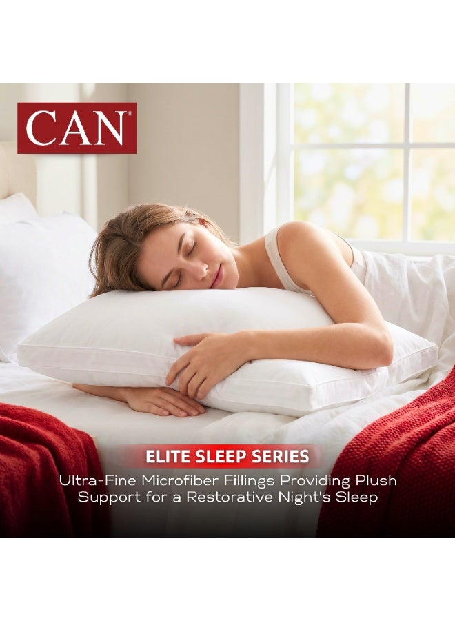 CAN Bed Pillows for Sleeping Queen Size Set of 2, Cooling Hotel Quality Gusseted Pillows, Soft Fluffy Down Alternative Pillow for Side, Back & Stomach Sleepers, Premium White Bedding Pillow - Image 3