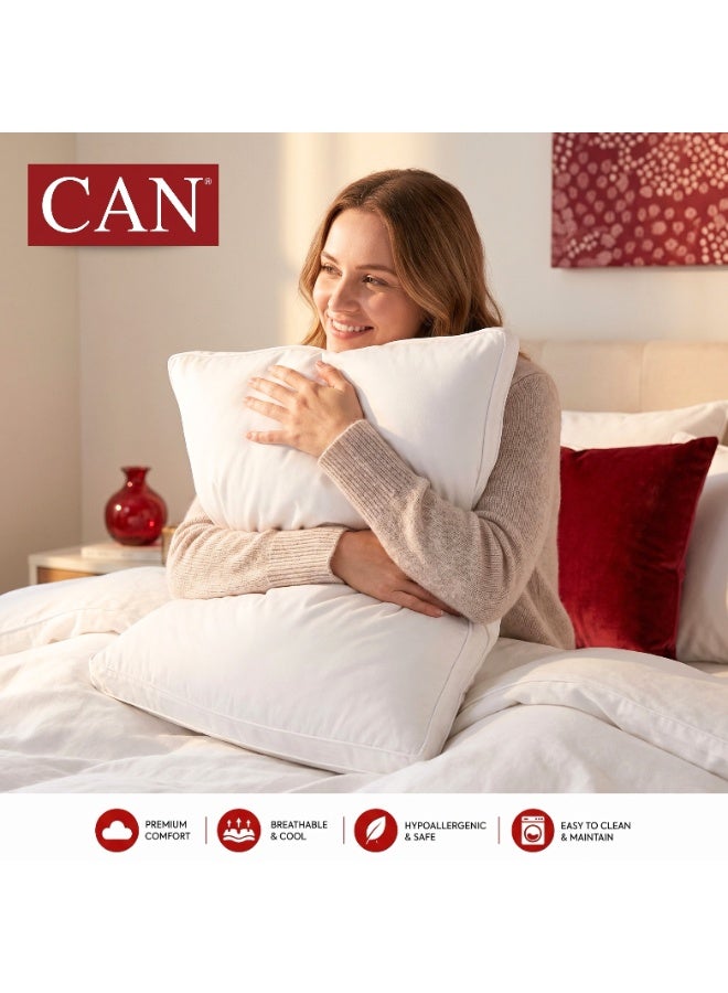 CAN Bed Pillows for Sleeping Queen Size Set of 2, Cooling Hotel Quality Gusseted Pillows, Soft Fluffy Down Alternative Pillow for Side, Back & Stomach Sleepers, Premium White Bedding Pillow - Image 4