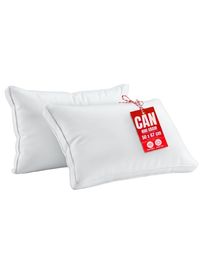 CAN Bed Pillows for Sleeping Queen Size Set of 2, Cooling Hotel Quality Gusseted Pillows, Soft Fluffy Down Alternative Pillow for Side, Back & Stomach Sleepers, Premium White Bedding Pillow - Image 1