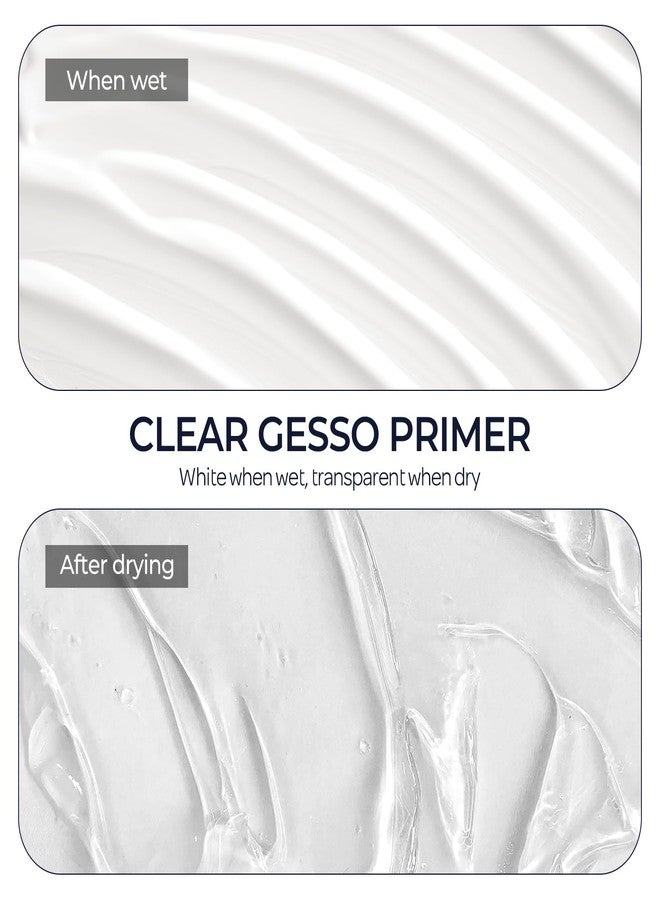 Nicpro Clear Gesso Primer for Acrylic Painting(21.2Oz / 513ML), Gesso Surface Prep Medium for Acrylic Paint, Oil Paint, Pencil & Pastel, Mixable Clear Gesso Primer for Canvas, Wood, Paper, Plastic - Image 3
