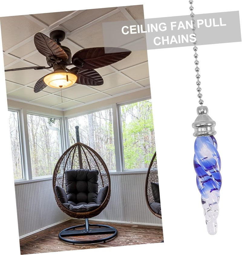 DOITOOL 2pcs Fan Pull Chain Decorative Ceiling Pull Chain for Easy Access European Style Design Decor for Living Room Bedroom and Hallway Beautifully Crafted - Image 1