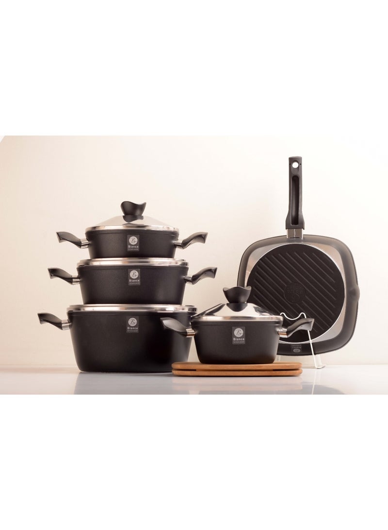 بيانكا طقم اوانى طهى جرانيت 9 قطع (جريل) - Image 4