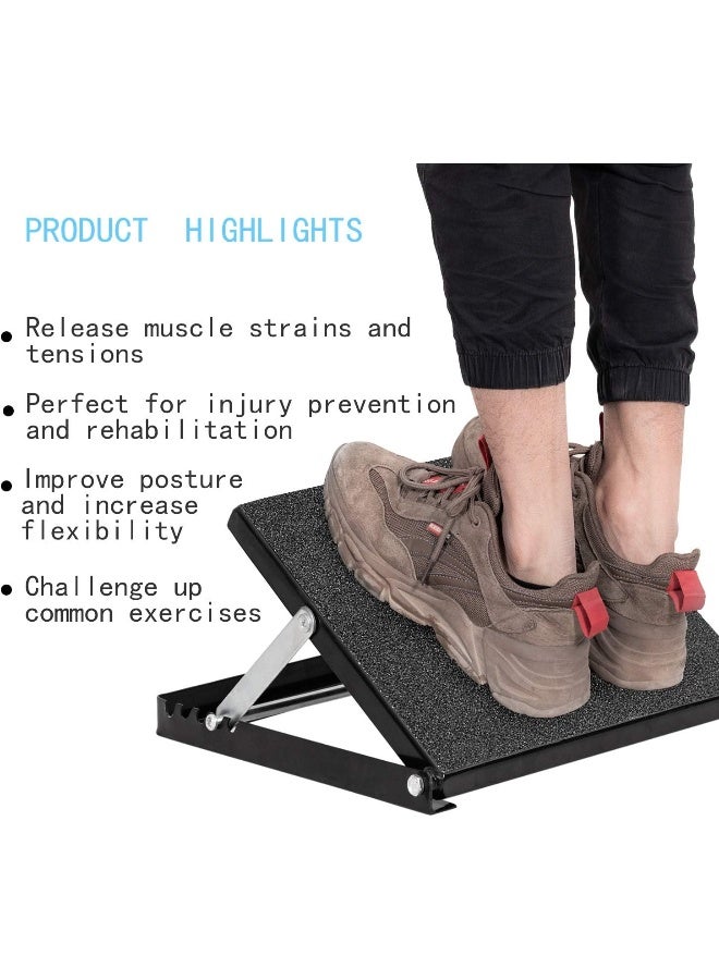 WL Professional Steel Calf Stretcher, Adjustable Ankle Incline Board and Stretch Board, Slant Board with Full Non-Slip Surface, 41cm x 36cm, 4 Positions (230kg Capacity) - Image 3