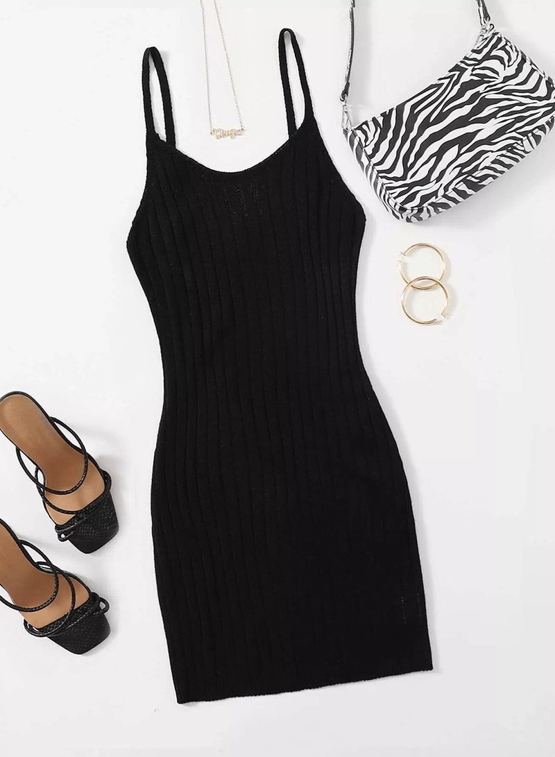 Solid Cami Sweater Dress - Image 1