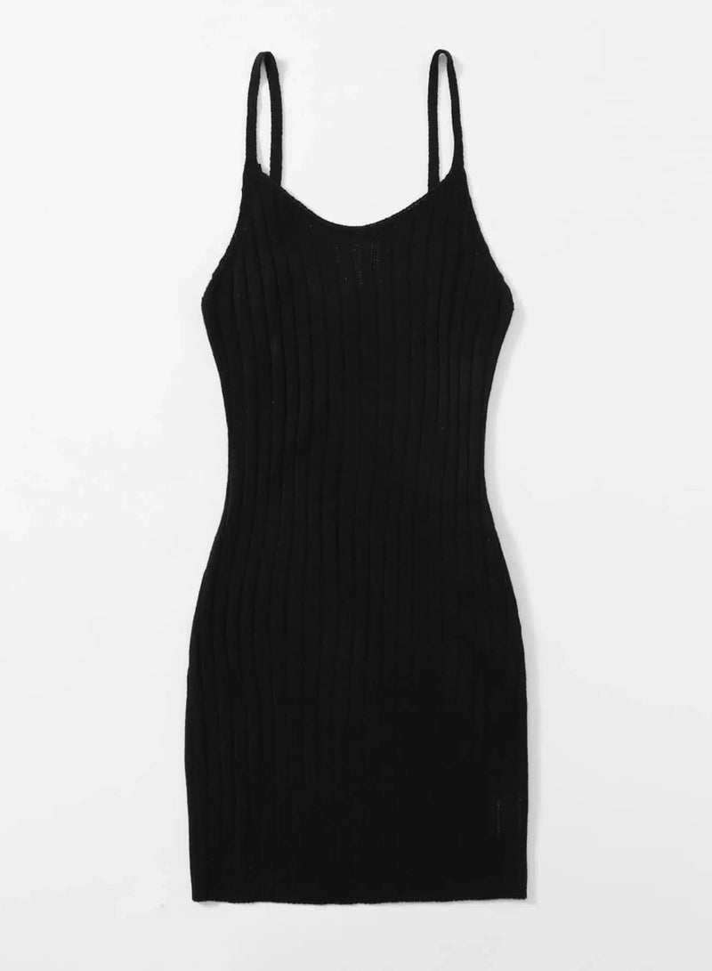 Solid Cami Sweater Dress - Image 3