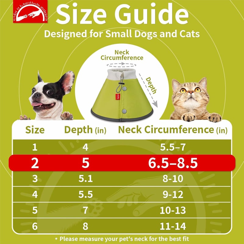 Agape Soft Dog Cone for Small Dogs & Cats, Comfy Dog Recovery Collar After Surgery, Adjustable E Collar Alternative to Stop Licking, Protective Elizabethan Collar for Pup&Kitty, Comfortable Dog Cones - Image 2