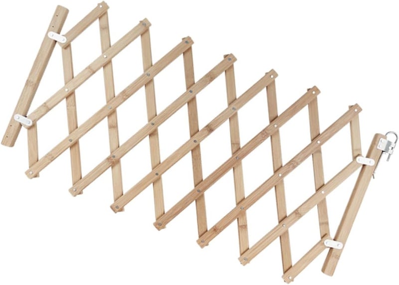 Pet Protector Dog Fence for Doorways Easy Install Wooden Barrier for Friendly - Image 1