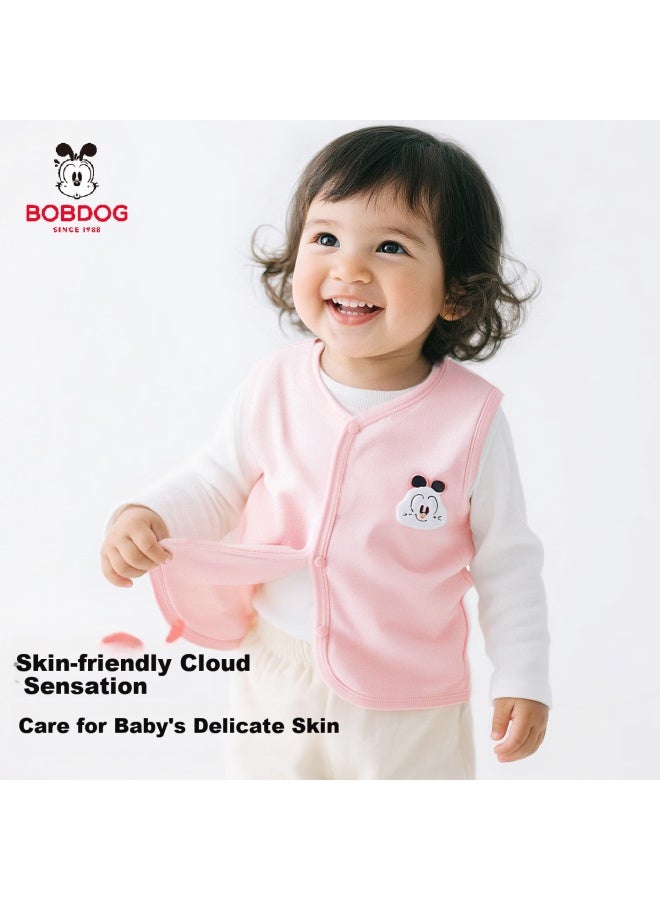 Babu Bean Bobdog Baby Vest Spring And Autumn Style, Pure Cotton Infant And Toddler Uni Baby Class A Warm Vest Top Children's Sleeveless Jacket For Fall And Winter - Image 2