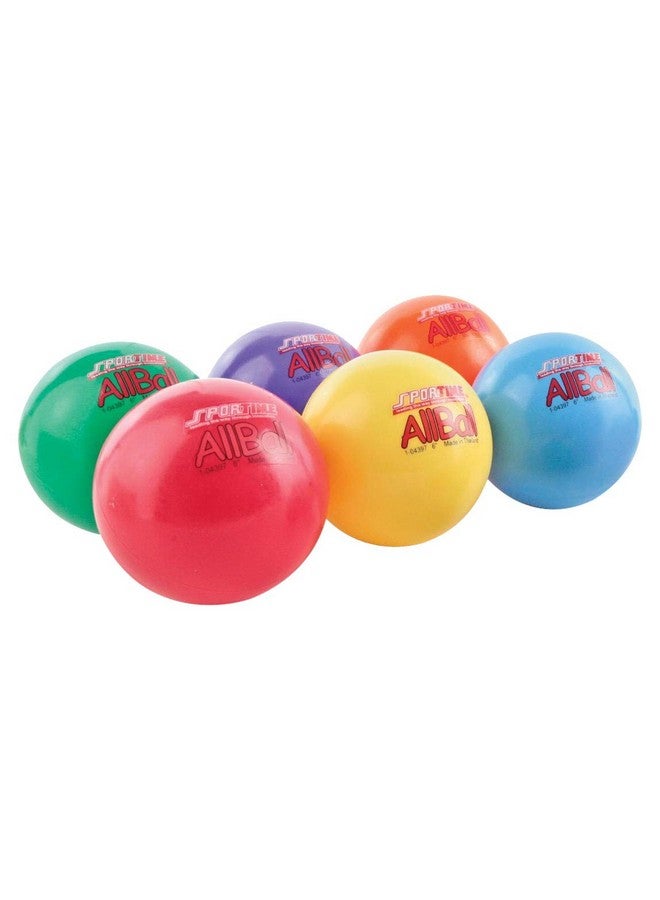 Sportime Multi-Purpose Inflatable All-Balls - 6 inch - Set of 6 - Assorted Colors