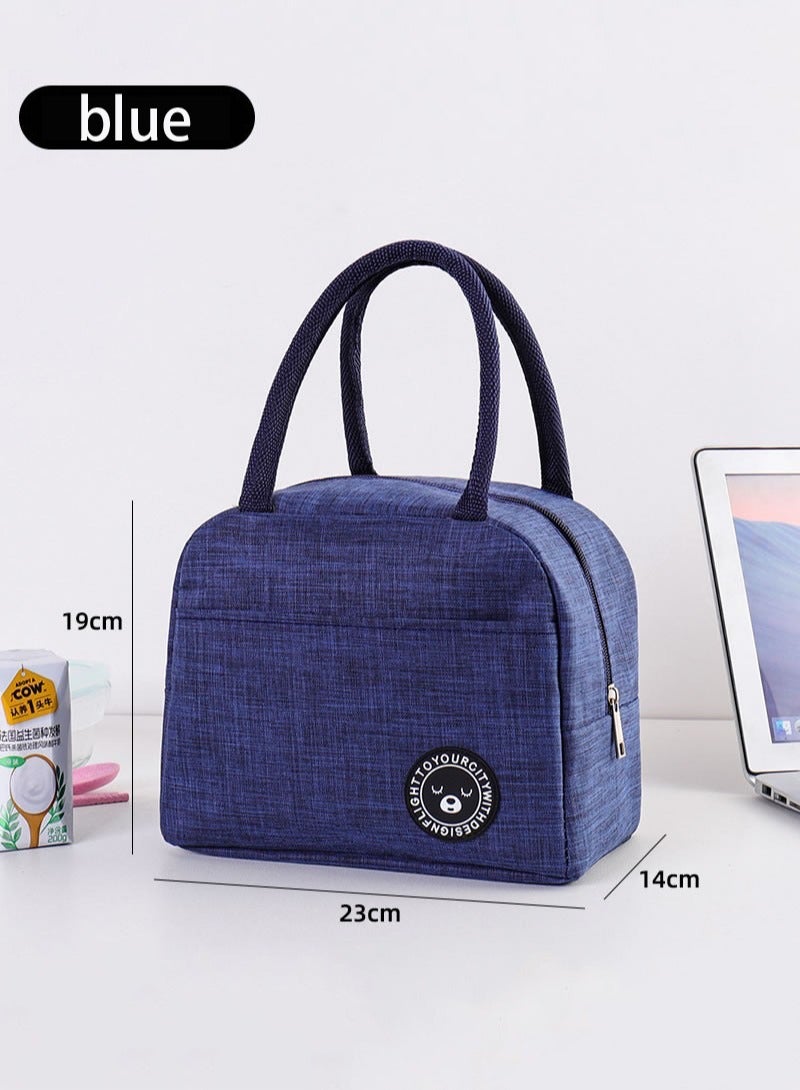 Manhua Portable waterproof thick lunch bag suitable for men and women, adult office portable bento bag - Image 1