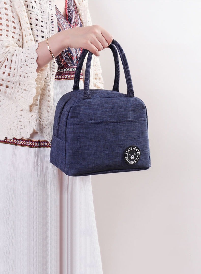 Manhua Portable waterproof thick lunch bag suitable for men and women, adult office portable bento bag - Image 3