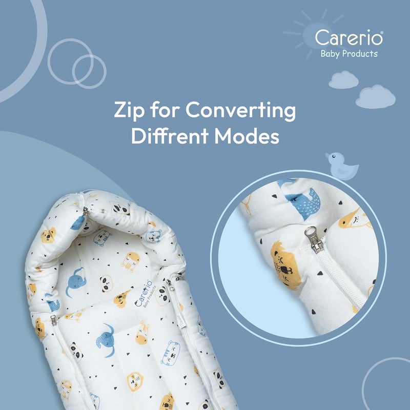 CARERIO Carerio Baby Sleeping Bag Carry Nest Cotton Baby Bedding for New Born Infant Portable Bassinet for Baby Carrying co Sleeping Unisex Baby Sleeping Bed 01 - Image 4